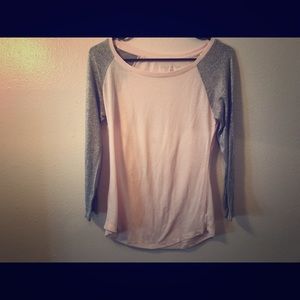 American Eagle Glitter Pink Long-sleeve Tee